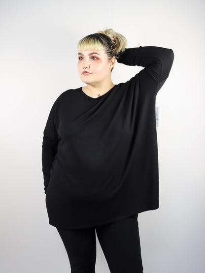 Black Casual Long Sleeve Top