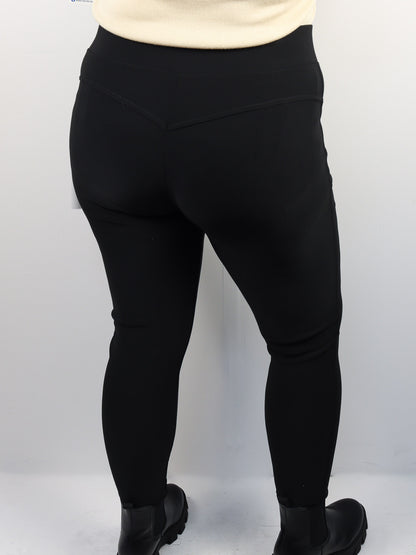 Black Plus Size Tummy Control Leggings