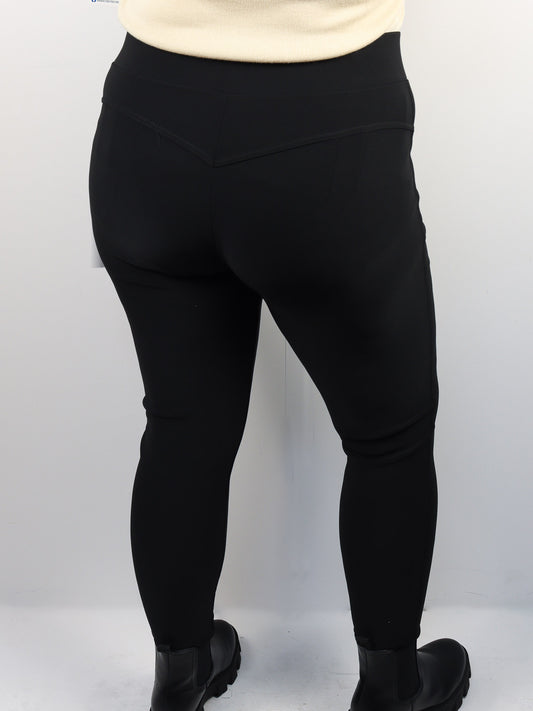 Black Plus Size Tummy Control Leggings