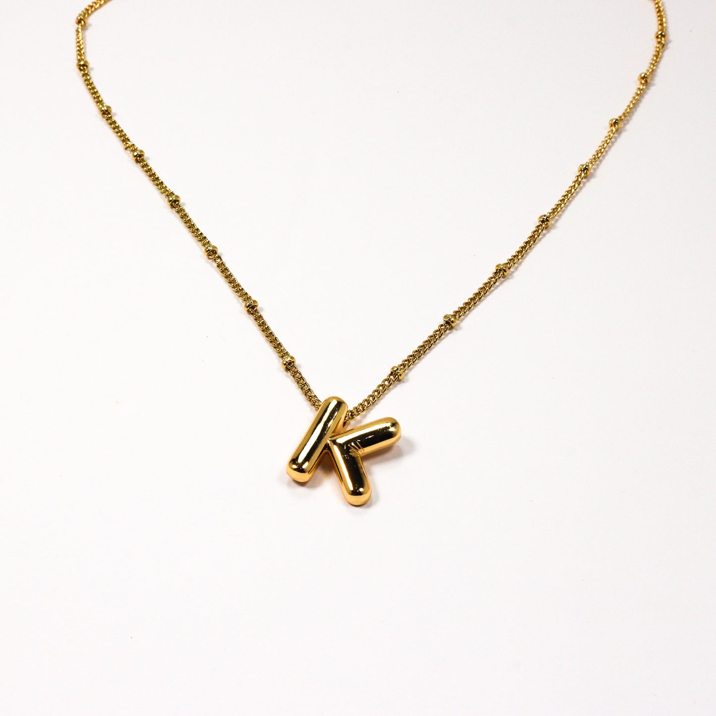 Balloon Letter Charm Necklace