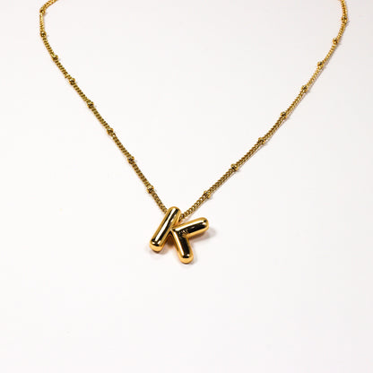 Balloon Letter Charm Necklace