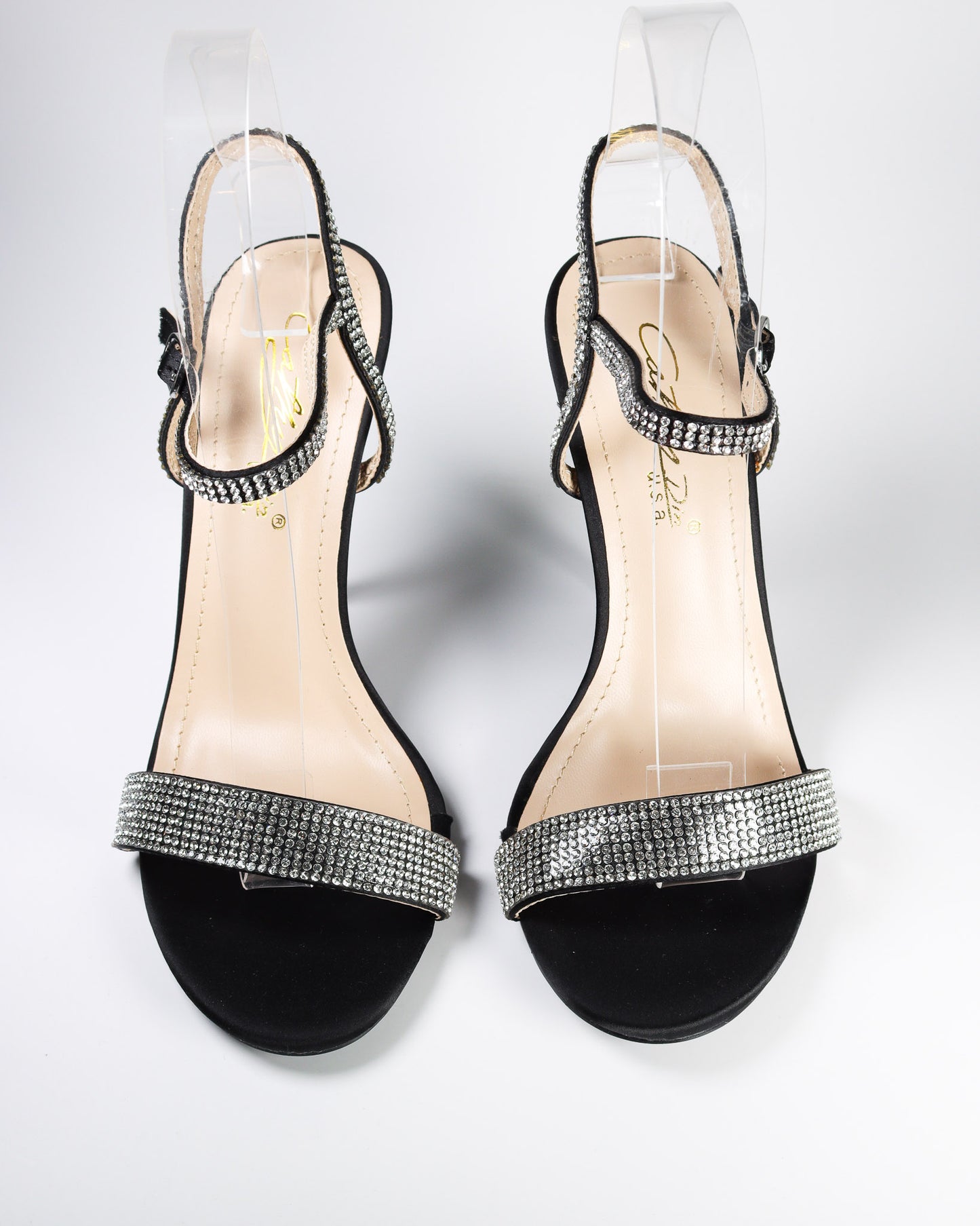 Viciaa-6 Strappy Rhinestone Stilettos