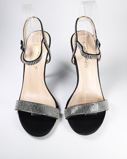 Viciaa-6 Strappy Rhinestone Stilettos