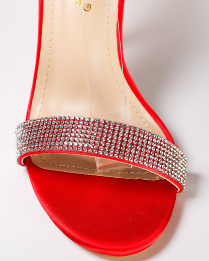 Viciaa-6 Strappy Rhinestone Stilettos