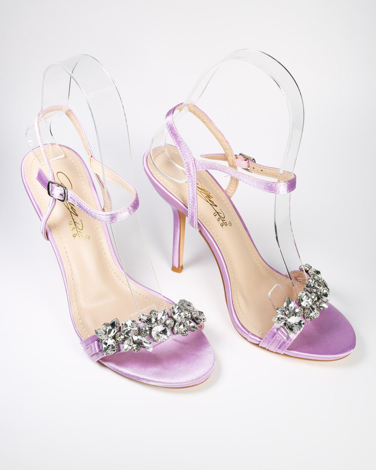 Viciaa-7 Rhinestone Strap Heels