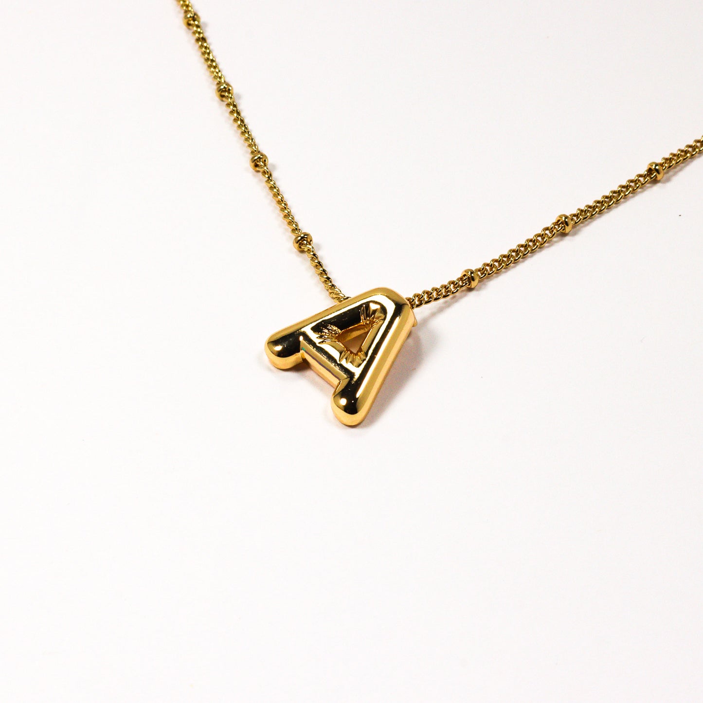 Balloon Letter Charm Necklace