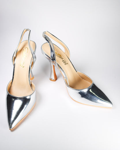 Taimi-3 Metallic Slingback Pumps