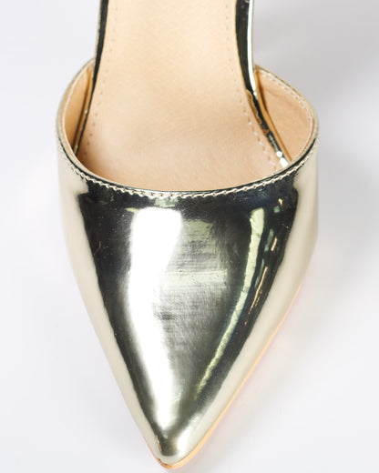 Taimi-3 Metallic Slingback Pumps