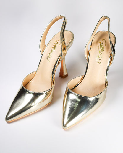 Taimi-3 Metallic Slingback Pumps