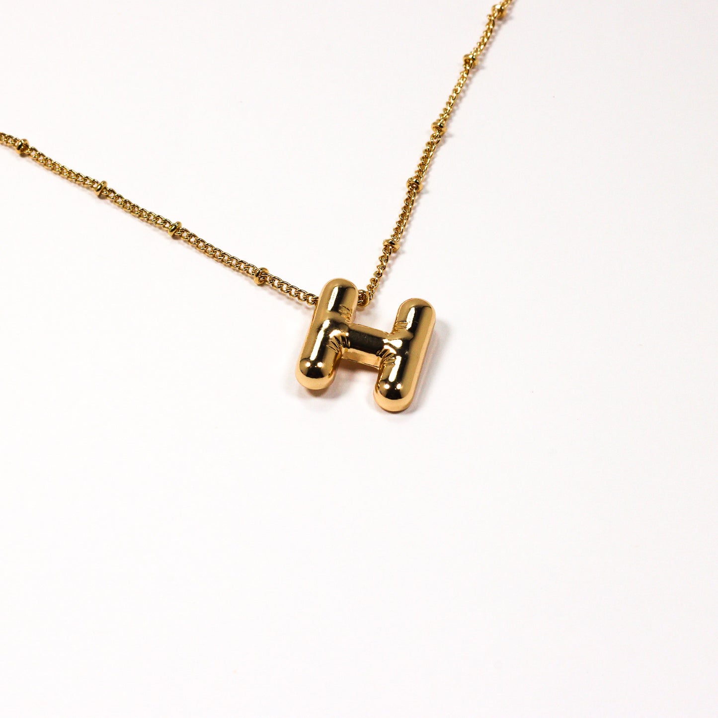 Balloon Letter Charm Necklace