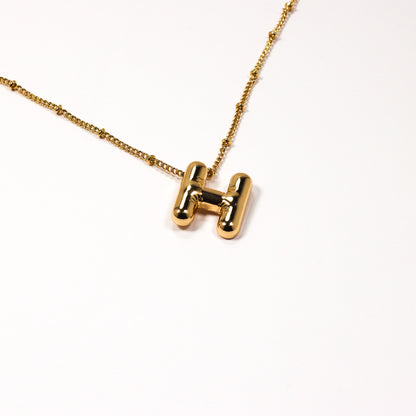 Balloon Letter Charm Necklace