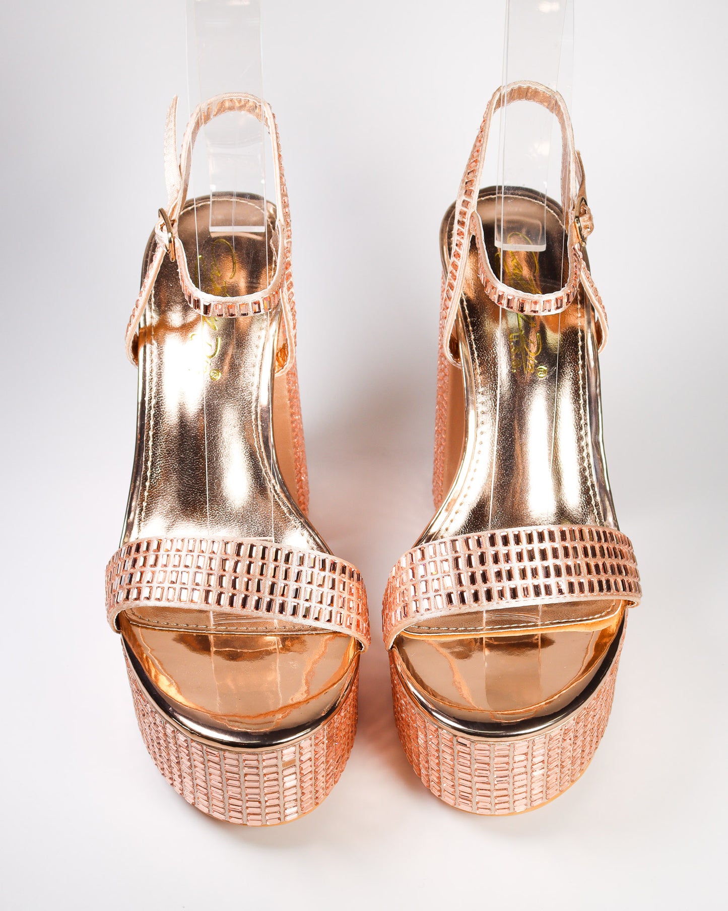 Jonay-91 Rhinestone Studded Platform Heels