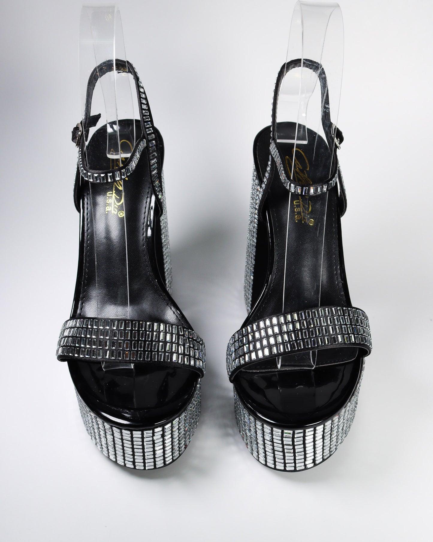 Jonay-91 Rhinestone Studded Platform Heels