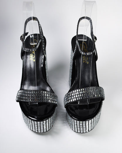 Jonay-91 Rhinestone Studded Platform Heels