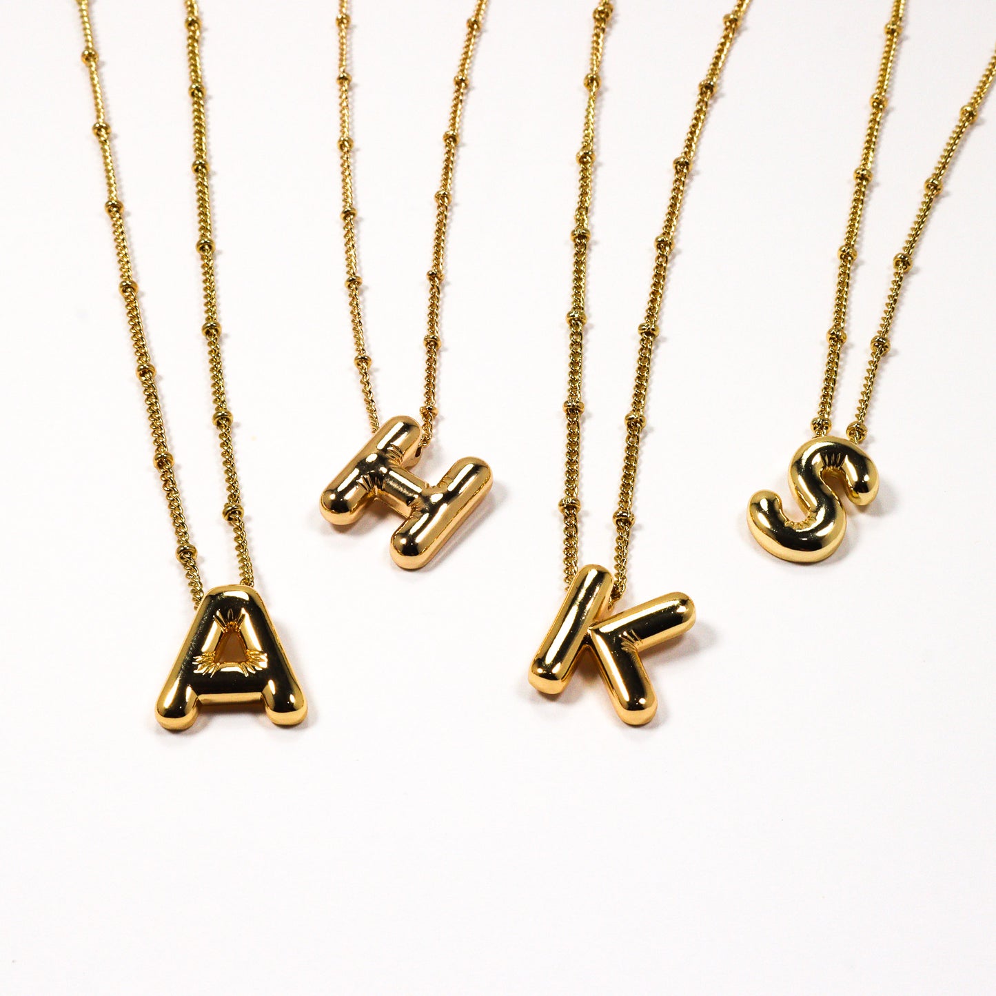Balloon Letter Charm Necklace