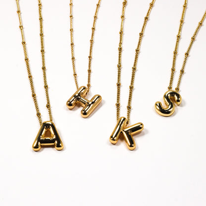 Balloon Letter Charm Necklace