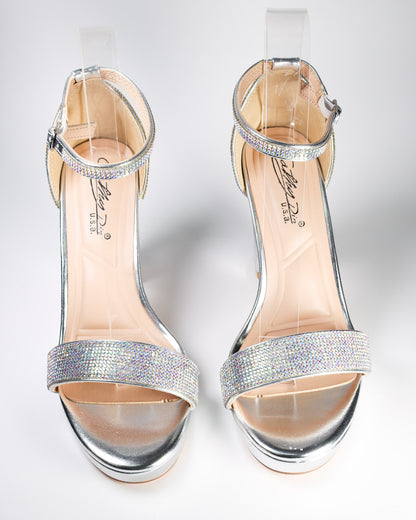 Elegant 75 Rhinestone Embellished Heels