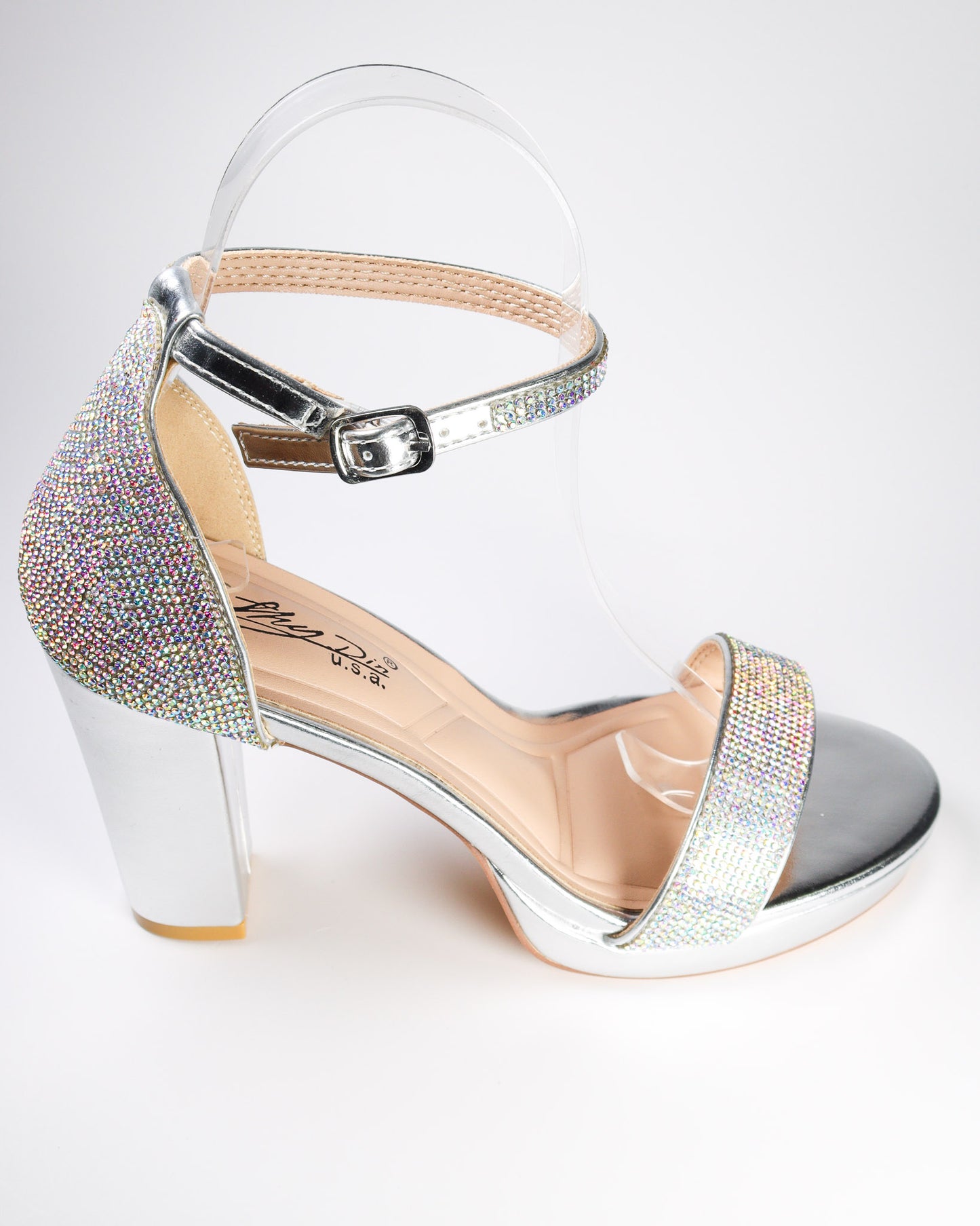 Elegant 75 Rhinestone Embellished Heels