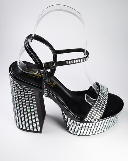 Jonay-91 Rhinestone Studded Platform Heels