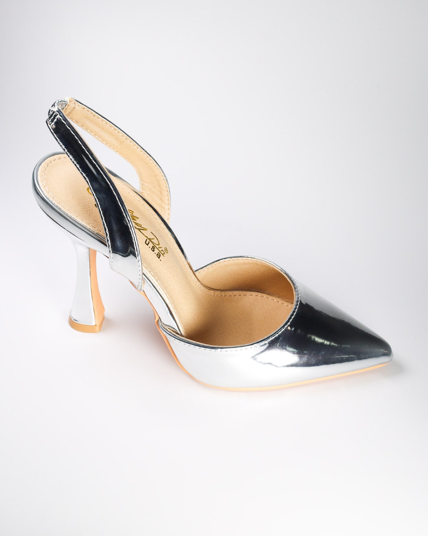 Taimi-3 Metallic Slingback Pumps
