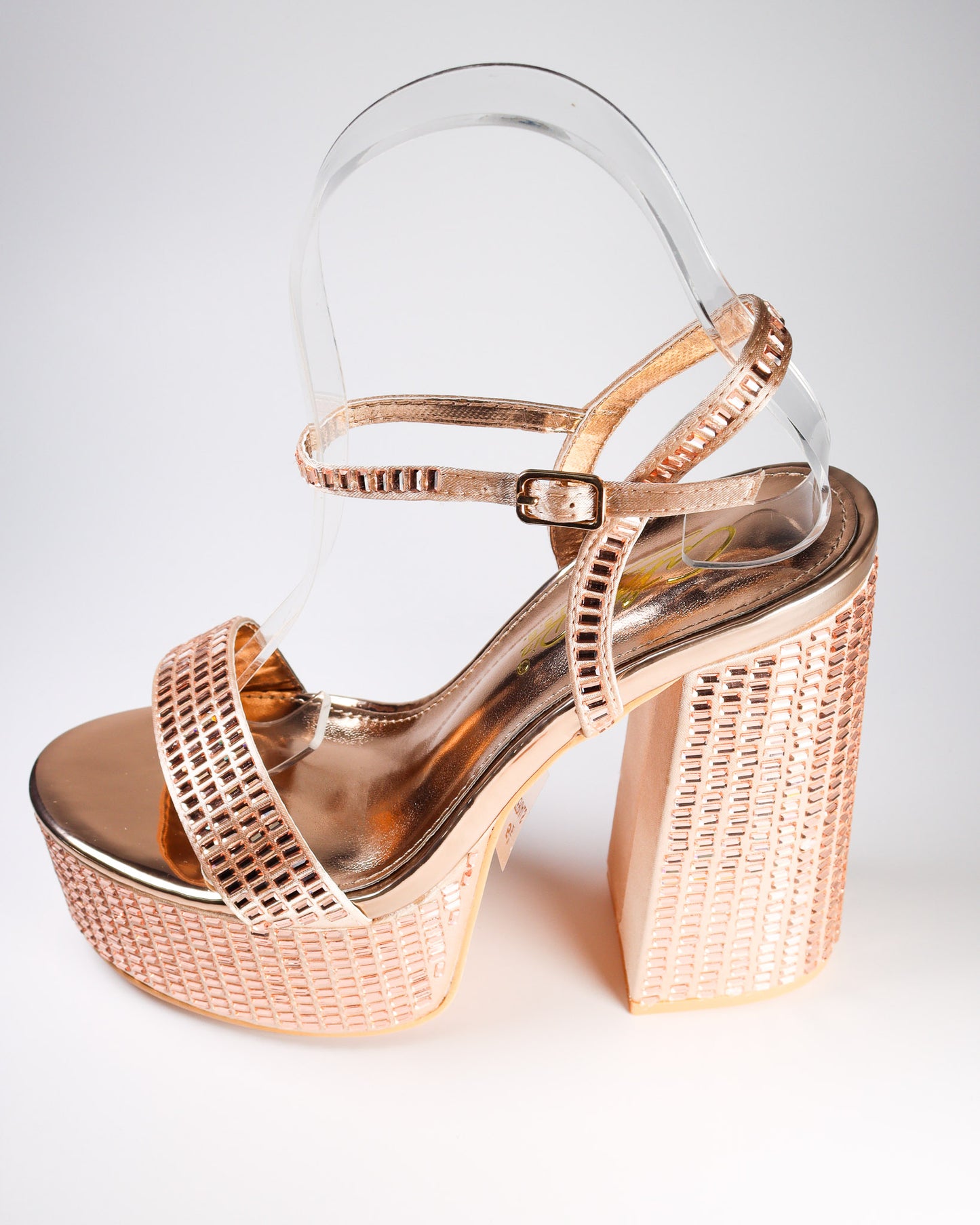 Jonay-91 Rhinestone Studded Platform Heels