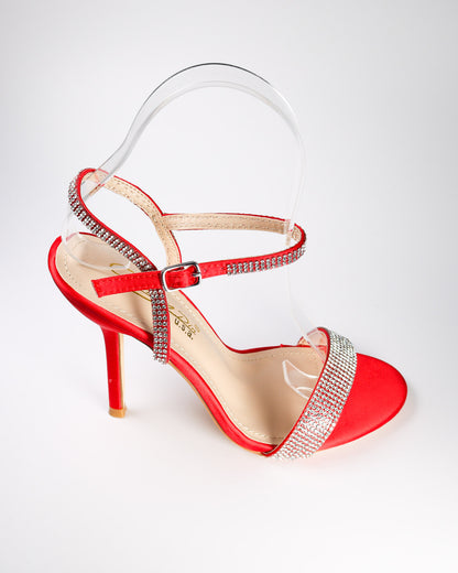 Viciaa-6 Strappy Rhinestone Stilettos