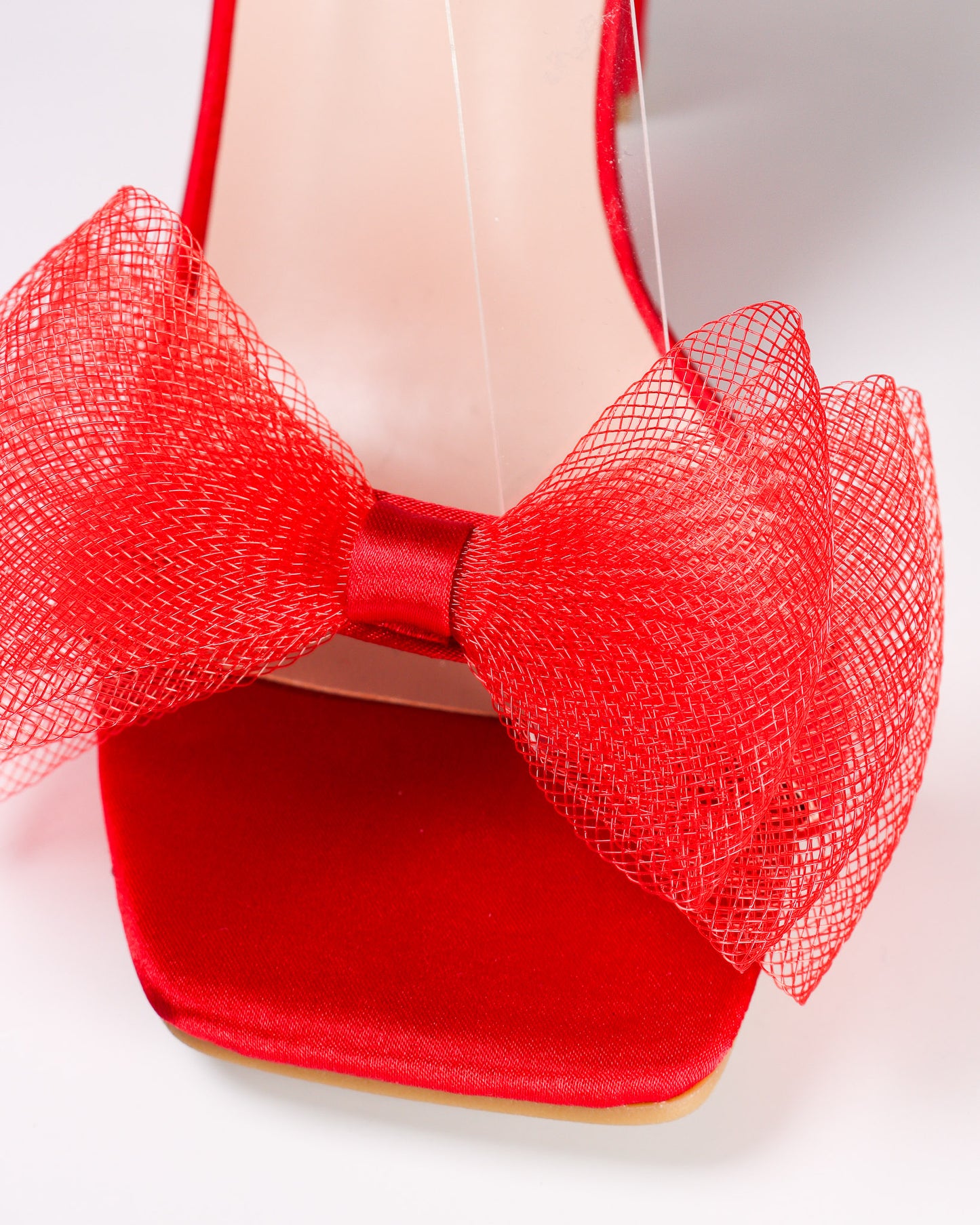 Agatha-22 Square Toe Heels w/ Bows