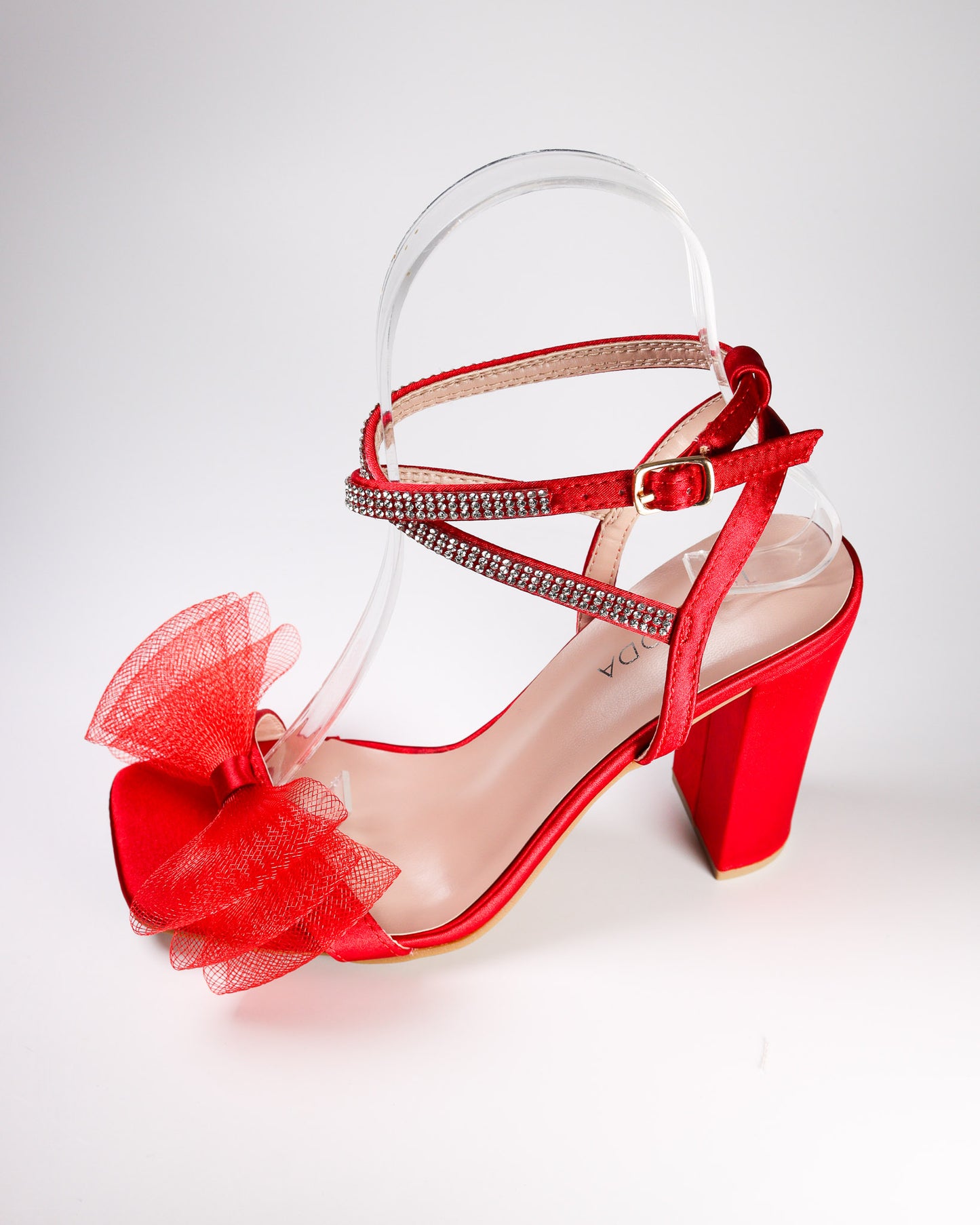 Agatha-22 Square Toe Heels w/ Bows