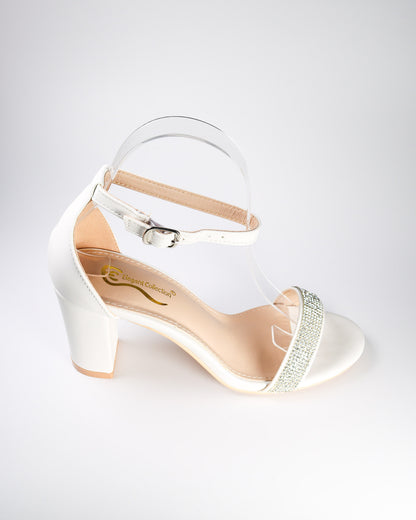 Lorrin-2 White Sparkle Heel