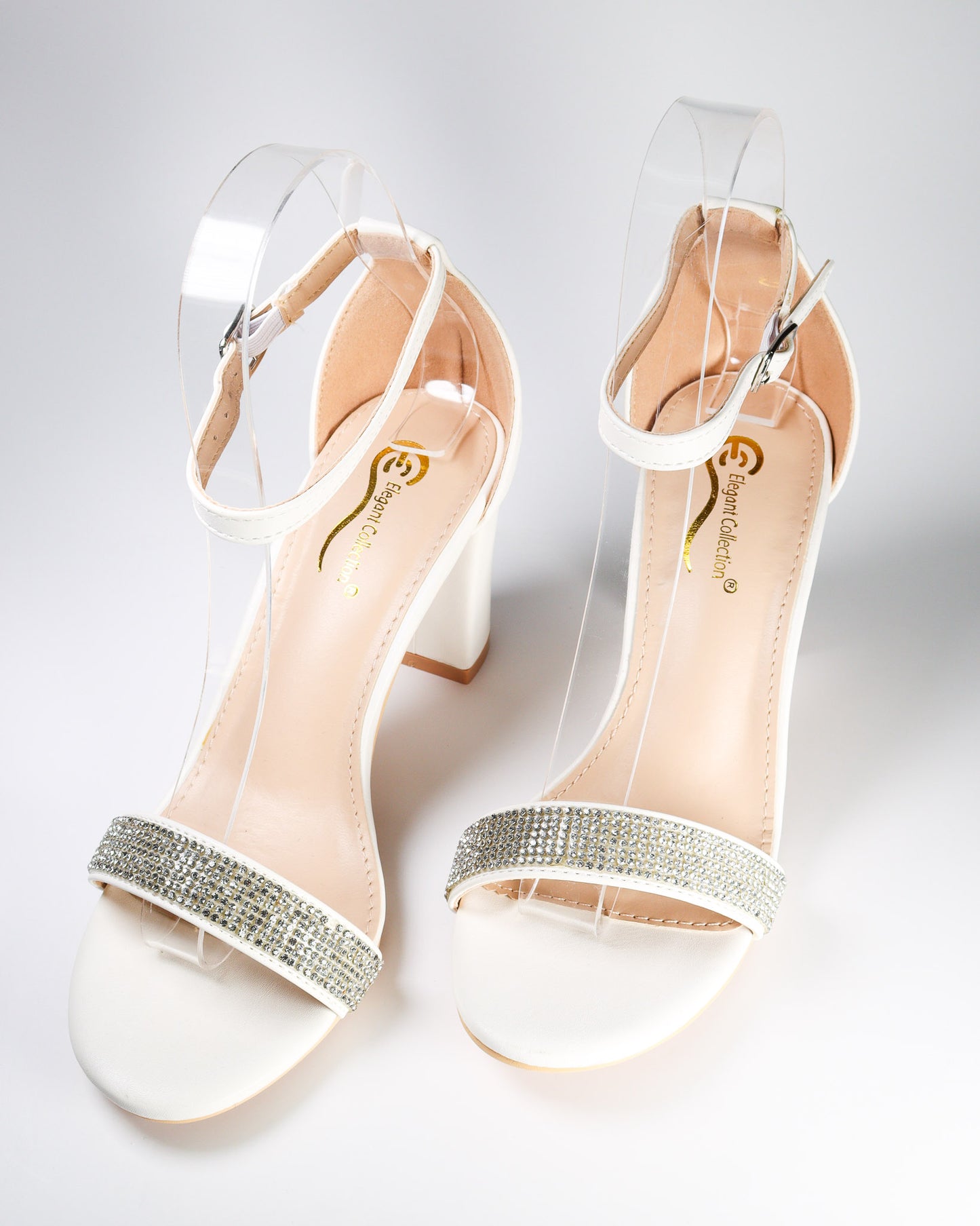 Lorrin-2 White Sparkle Heel