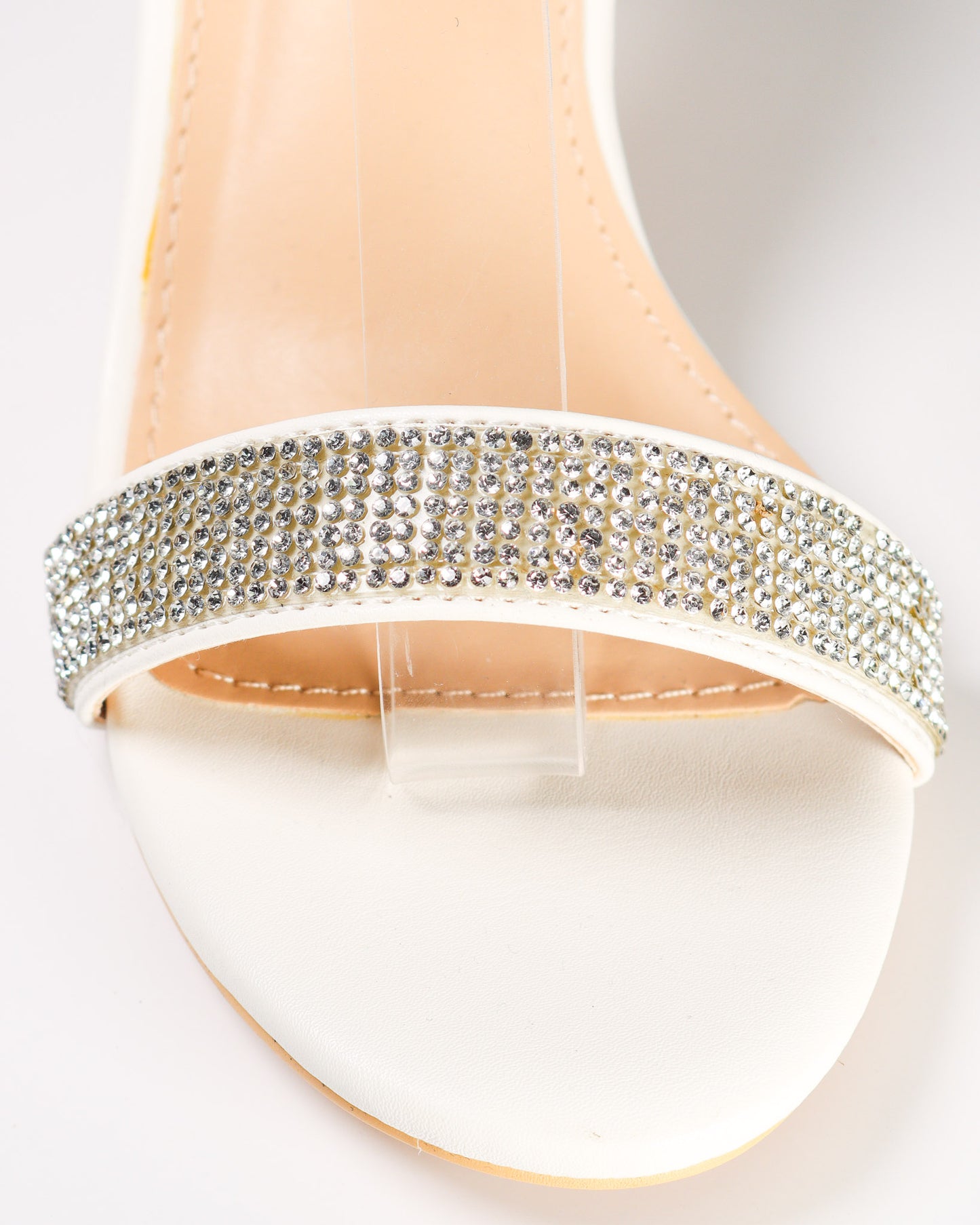 Lorrin-2 White Sparkle Heel