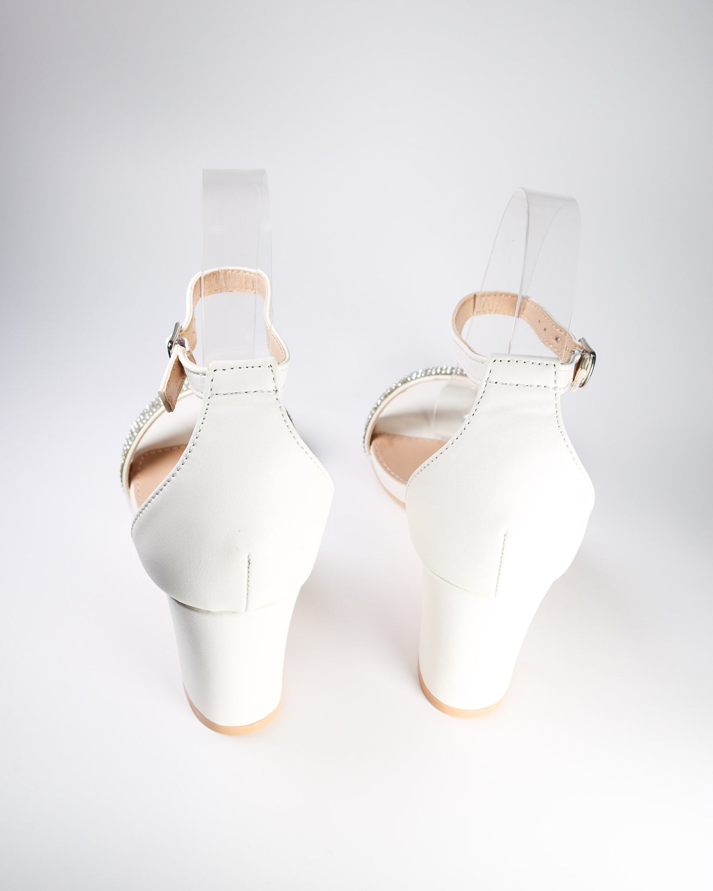 Lorrin-2 White Sparkle Heel
