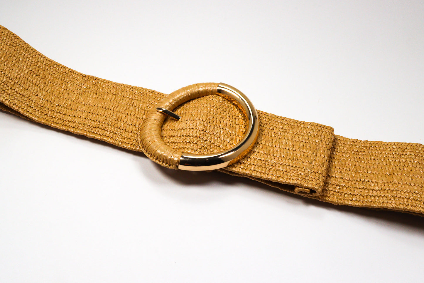 Woven Raffia Waist Belt