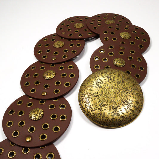 Western PU Leather Wide Disc Belt