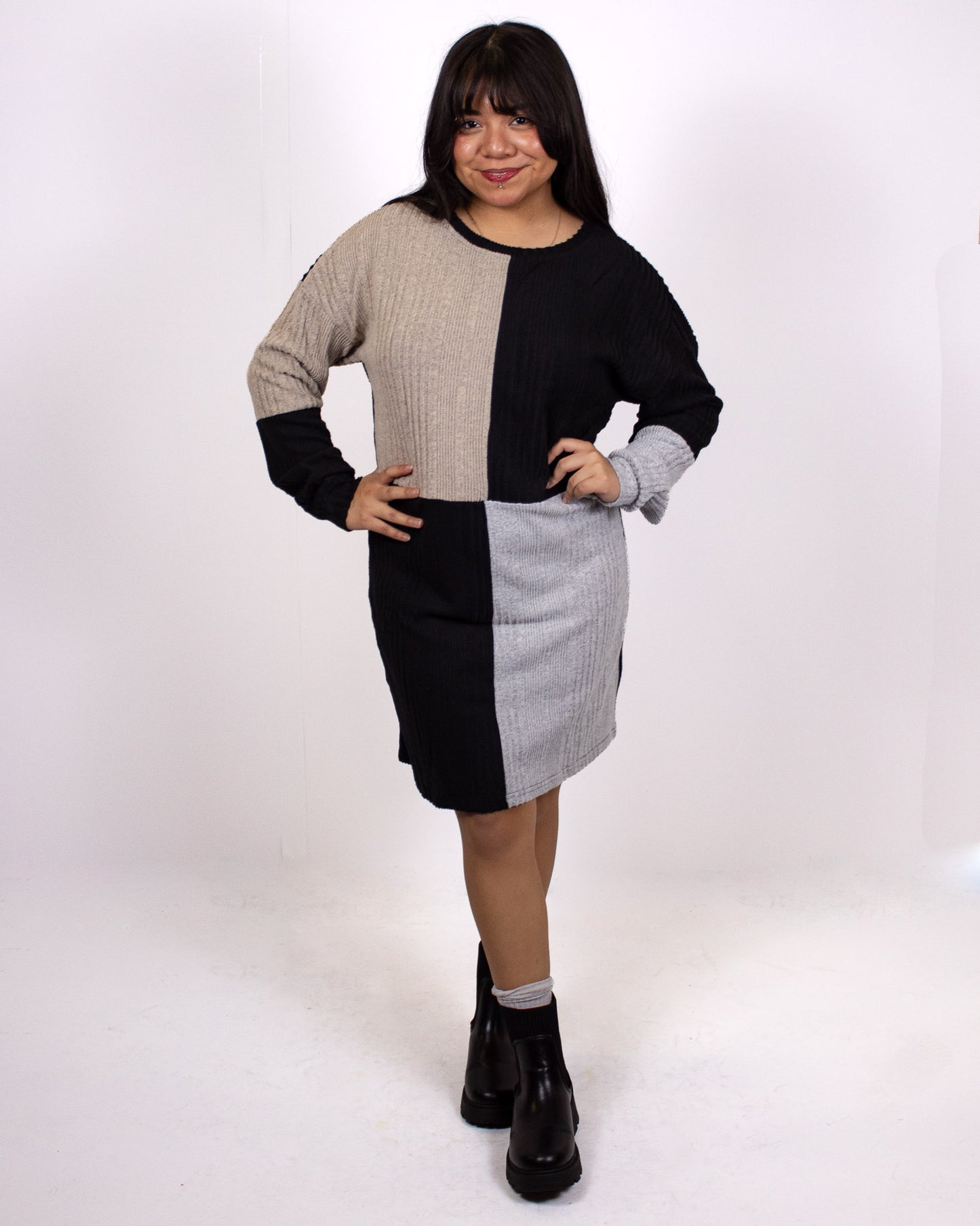 Color Block Sweater Dress