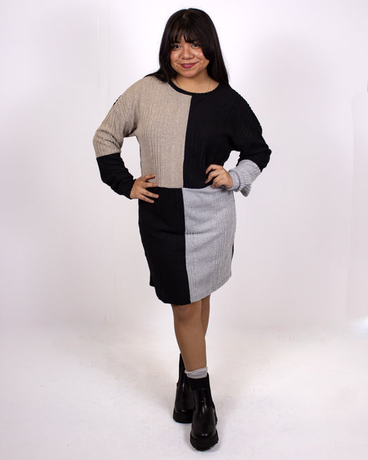Color Block Sweater Dress