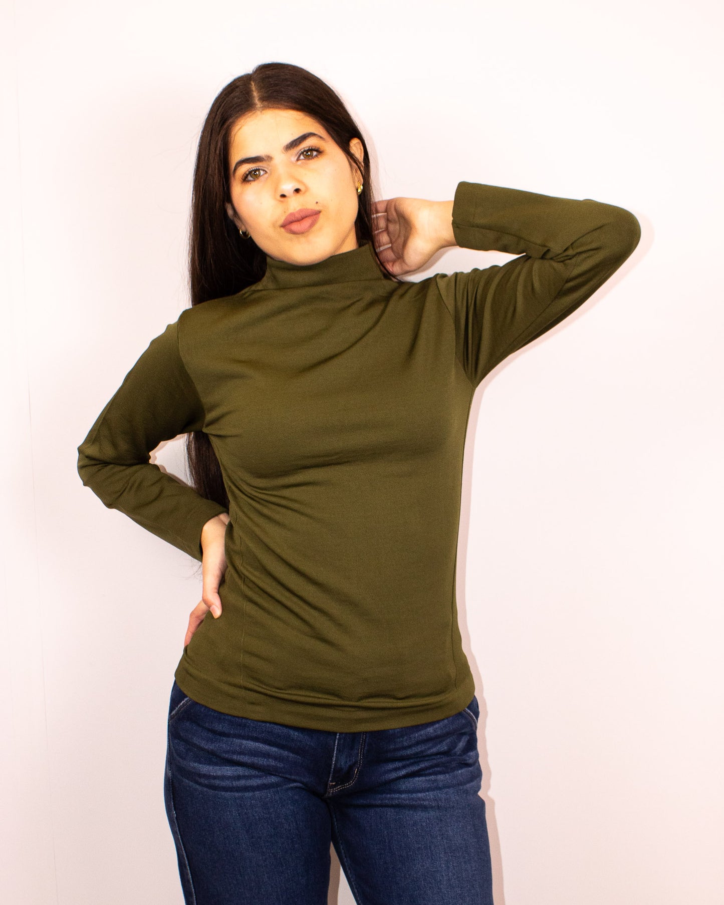 Fleece Mock Neck