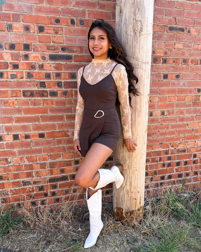 Asymmetrical Skort Romper