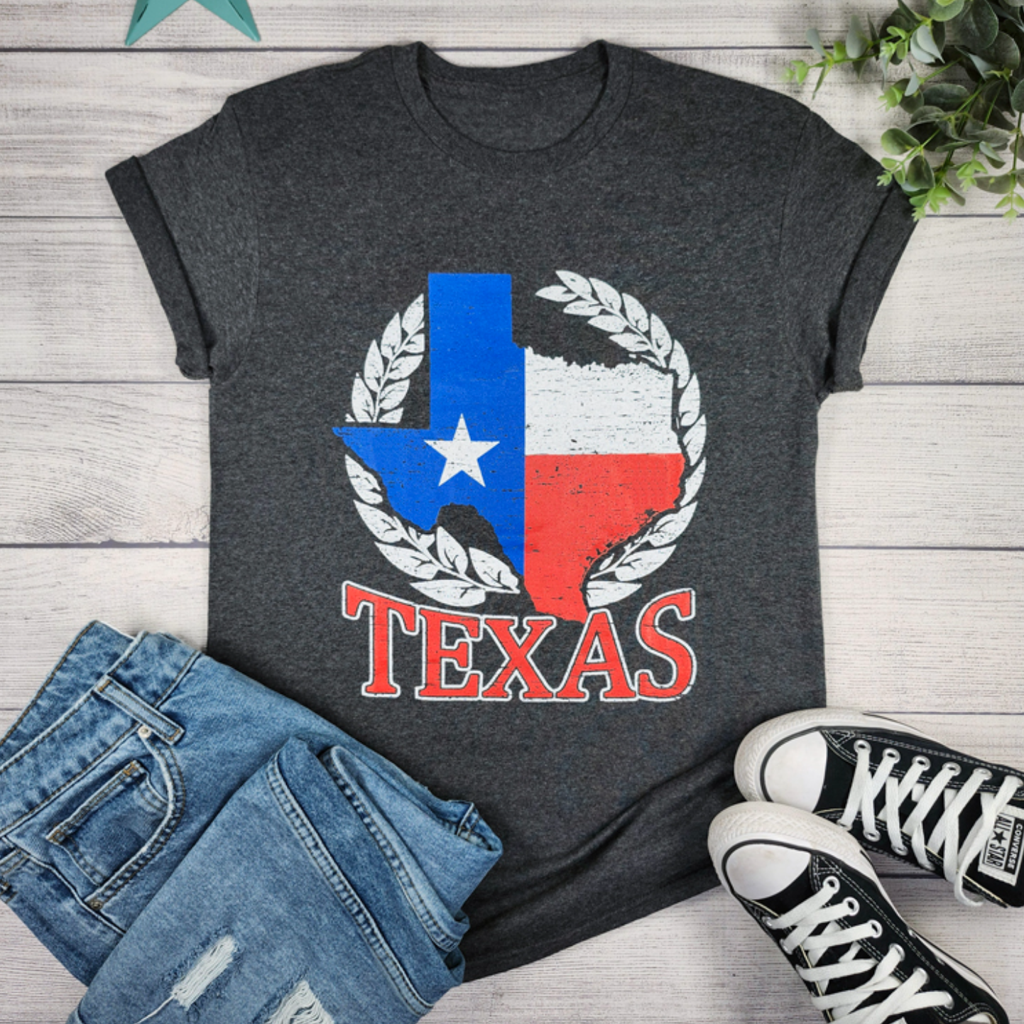 Unisex Texas Dark Grey T-shirt