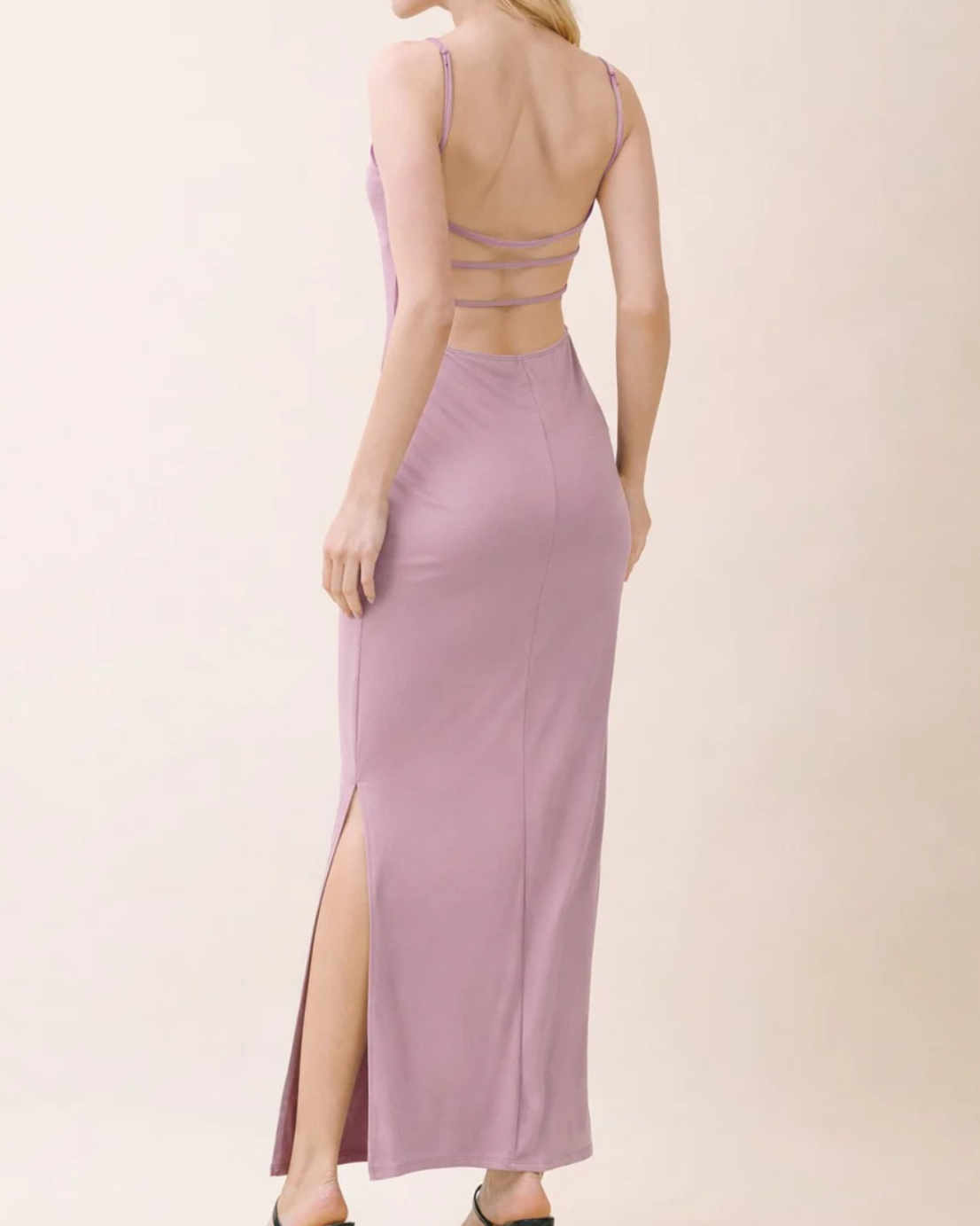 Ladder Back Cowl Neck Maxi Dress