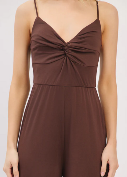 Twist Front Palazzo Jumpsuit