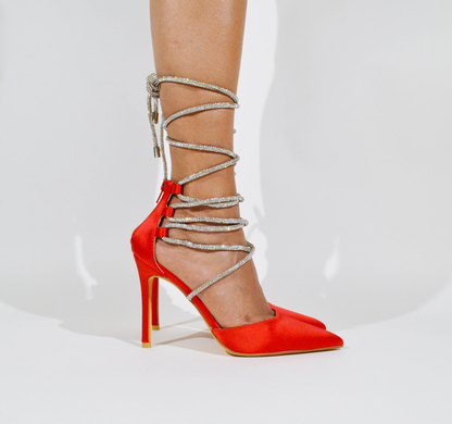 Lynda-10 Wrap Up Stiletto Pumps