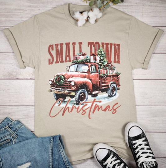 Small Town Christmas Red Truck