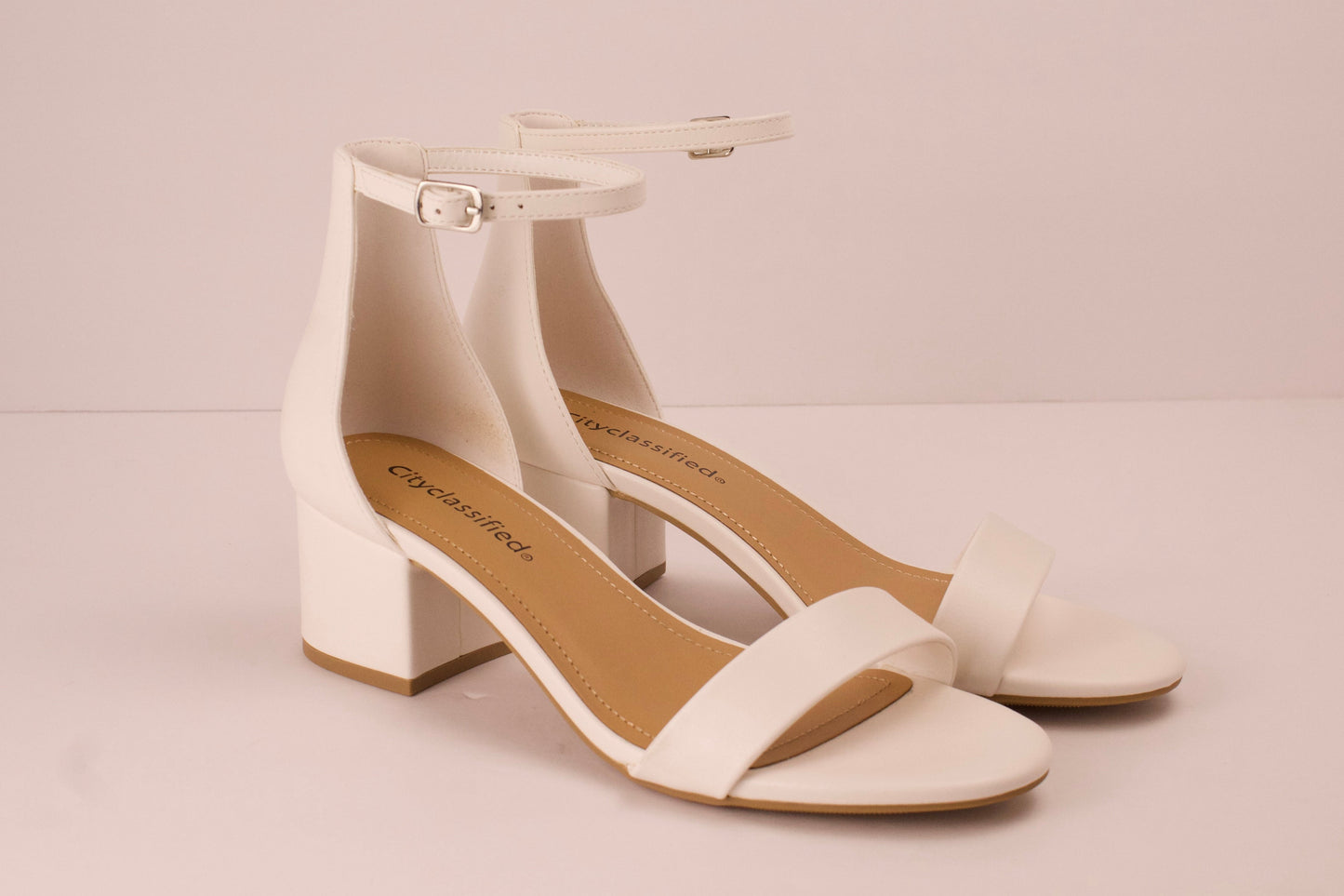 White Short Heels DARCIE-1