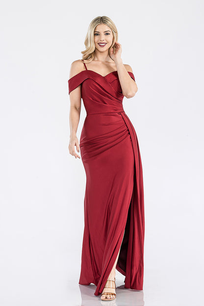 LE 5320+ Off Shoulder Draping Gown